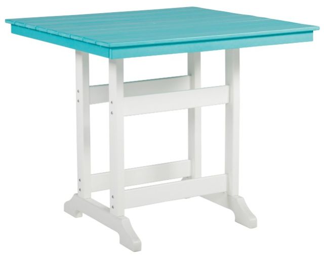 Signature Design by Ashley® Eisely 3-Piece Turquoise/White Outdoor Counter Height Dining Set-1