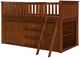 Homelegance® Rowe Dark Cherry Youth Twin Low Loft Bunk Bed with Bookcase and Two Dressers-3