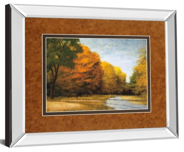 Classy Art Evening Walk by Robert Striffolino Mirror Framed Wall Art-1