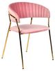 VIG Furniture Modrest Brandy 2-Piece Gold/Pink Dining Chair Set-0