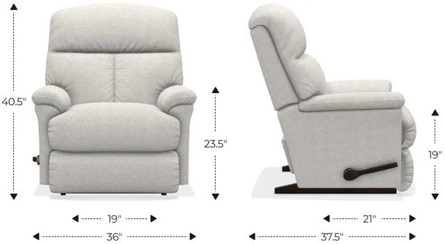 La-Z-Boy® Reed Wine Leather Manual Rocking Recliner-2