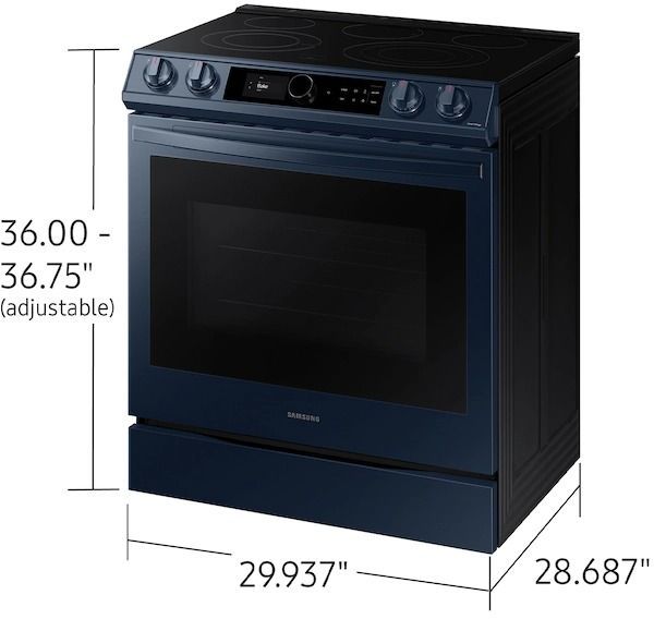 Samsung BESPOKE 30" Fingerprint Resistant Navy Steel Slide-In Electric Range-1