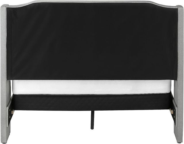 Monarch Specialties Inc. Grey Linen Queen Bed-3