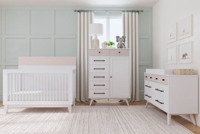 Westwood Design Rowan 2-Piece Ash Linen Baby Nursery Bedroom Set-1