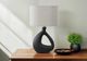 Monarch Specialties Inc. Black Resin Table Lamp with Grey Shade-2