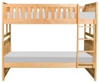 Mazin Furniture Bartly Natural Full/Full Youth Bunk Bed-1