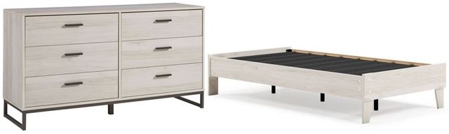 Signature Design by Ashley® Socalle 2-Piece Light Natural Twin Platform Bed Set-0