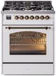 Ilve® Nostalgie II Series 30" White Pro Style Dual Fuel Range-0