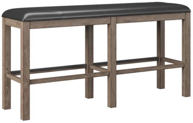 Emerald Home Benton Black/Pecan Brown 60" Bar Bench-0