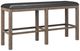 Emerald Home Benton Black/Pecan Brown 60" Bar Bench-0