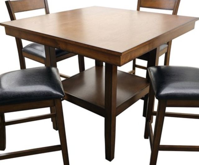 American Wholesale Furniture Pendleton 5-Piece Dark Cherry Pub Counter Table Set-1