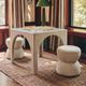 TOV Furniture Tomlin 3-Piece Tan Game Table and Two Ottomans Set-1