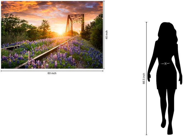 Classy Living Bluebonnet Rails Wall Art-2