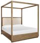 Magnussen Home® Westbourne Dark Umber/Milo Ivory Queen Upholstered Poster Bed-0