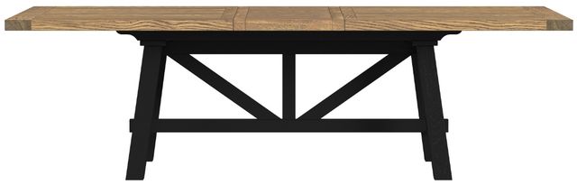 Intercon Hendricks Raven/Rustic Wheat Trestle Table-4