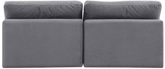 Meridian Furniture Comfy 2-Piece Gray Velvet Armless Sofa -3