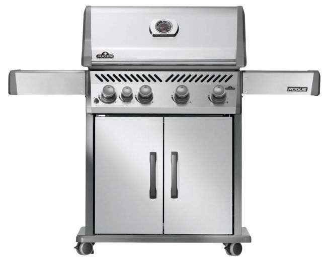 Napoleon Rogue® 525 SB 4-Burner Stainless Steel Freestanding Natural Gas Grill with Range Side Burner-0