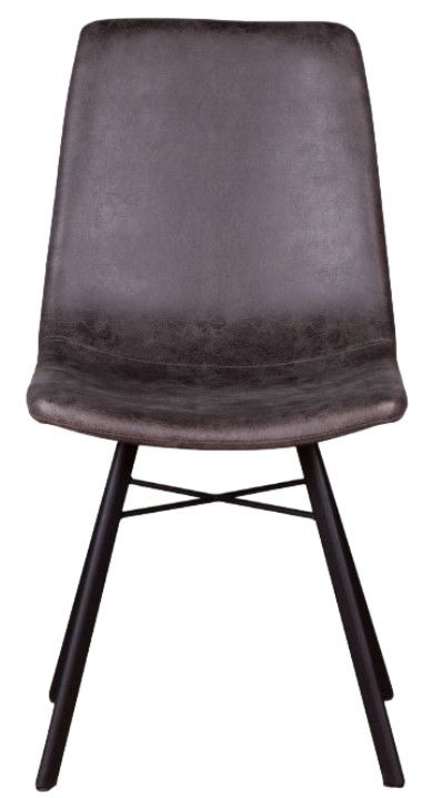 Home Trends & Design Sam Charcoal/Matte Black Dining Side Chair-1