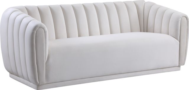 Meridian Furniture Dixie Cream Velvet Sofa-0