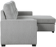 Homelegance® Carolina 2-Piece Gray L-Shape Sectional with Pull-out Bed and Hidden Storage-4