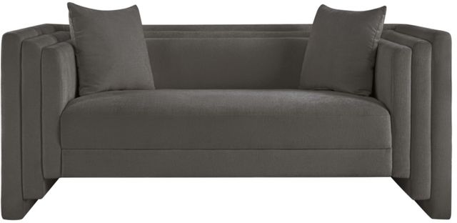Meridian Furniture Everett Gray Chenille Fabric Loveseat-1
