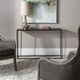 Uttermost® Coreene Antique Bronze Console Table with Aged Black Base-1