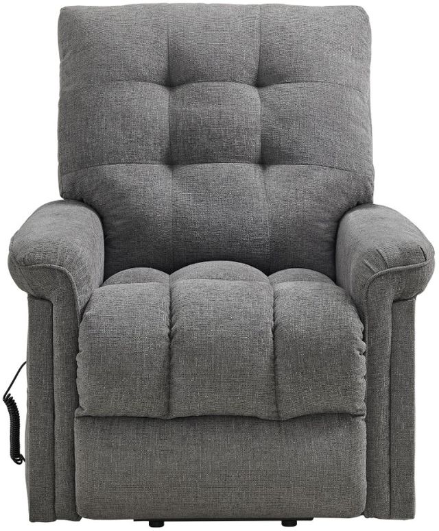 Elements International Pecos Ribbit Charcoal Power Lift Recliner-3