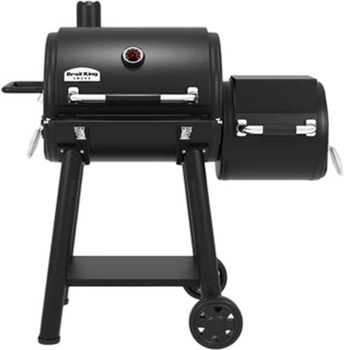 Broil King® Regal™ 400 26" Black Freestanding Offset Charcoal Smoker-0