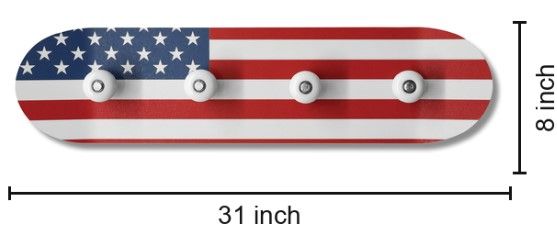 Classy Living Off the Wall American Skateboard Coat Rack Decko-Board Wall Art-2