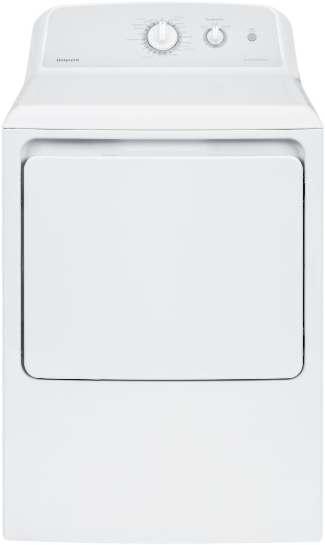 Hotpoint® 6.2 Cu. Ft. White Gas Dryer-0