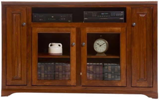 American Heartland Manufacturing Poplar Tall TV Stand-0