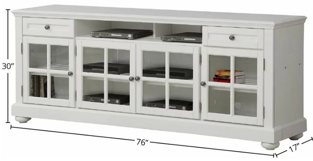 Parker House® Cape Cod Vintage White 76" TV Console-2