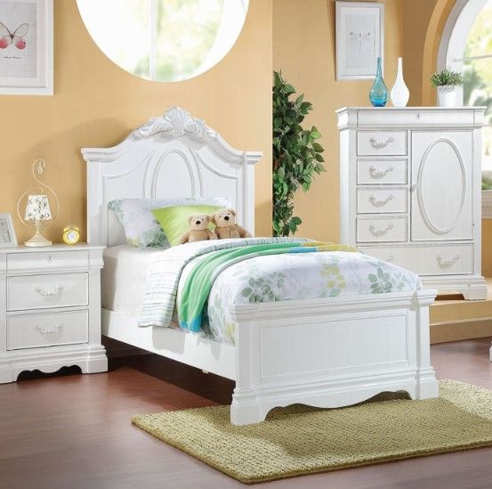 ACME Furniture Estrella White Twin Youth Panel Bed-1