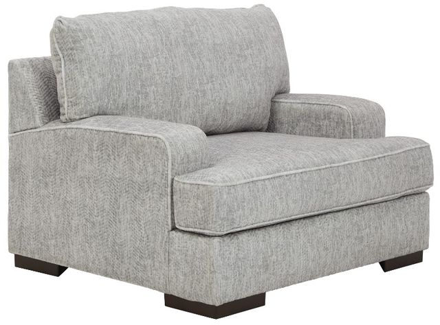 Benchcraft® Mercado 2-Piece Pewter Chair and Ottoman Set-1