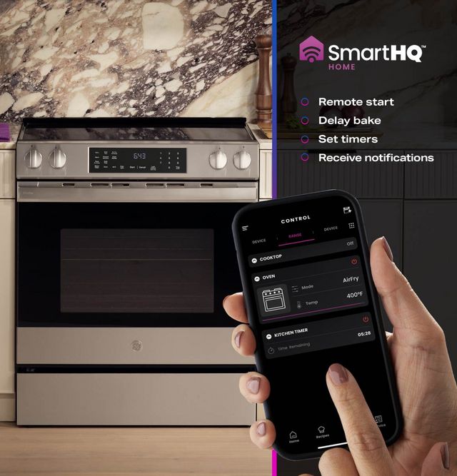 GE Profile™ 30" Fingerprint Resistant Stainless Steel Smart Slide In Induction Range with No Preheat Air Fry and EasyWash™ Oven Tray-15