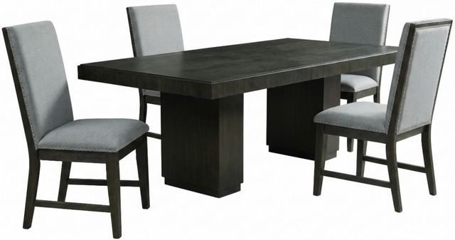 Elements International Donovan 5-Piece Black/Gray Rectangular Dining Set-0