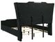 Coaster® Lorient Black Eastern King LED Upholstered Wingback Bed-5