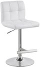 Coaster® Lenny 2-Piece Chrome/White Adjustable Stools-2