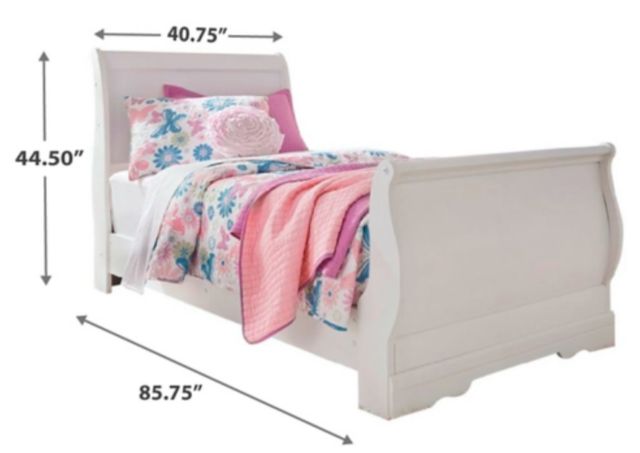 Signature Design by Ashley® Anarasia White Twin Sleigh Bed-3