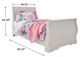 Signature Design by Ashley® Anarasia White Twin Sleigh Bed-3