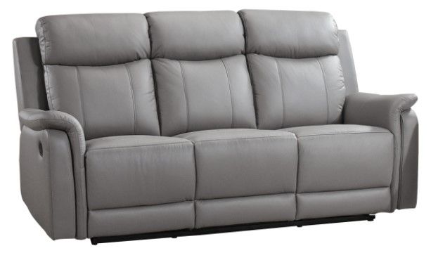 Mazin Furniture Cyrus Light Gray Manual Reclining Sofa-0