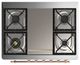 Ilve® Majestic III 36" Blue Gray Pro Style Dual Fuel Natural Gas Range with Triple Glass Door and Copper Trim-2