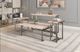 Horizon Home® Spectrum Onyx Stone Top Sofa Table with Metal Base-1