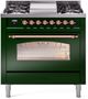 Ilve® Nostalgie II Series 36" Emerald Green Pro Style Dual Fuel Range-2