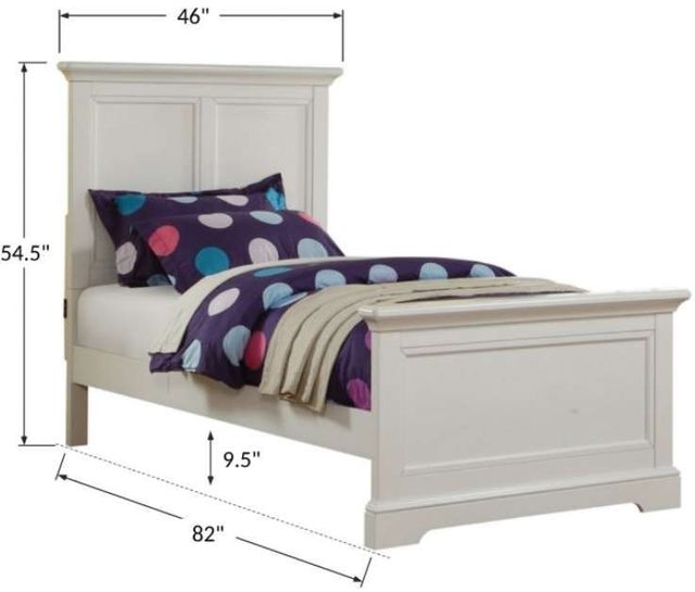 Winners Only® Tamarack White Youth Twin Panel Bed-1