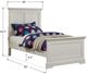 Winners Only® Tamarack White Youth Twin Panel Bed-1