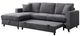 Mazin Furniture Jordan 2-Piece Dark Gray Left-Arm Facing Pullout Sleeper Sectional and Storage Chaise-3