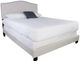 Bernards Darcy White Upholstered Full Panel Bed in a Box-0