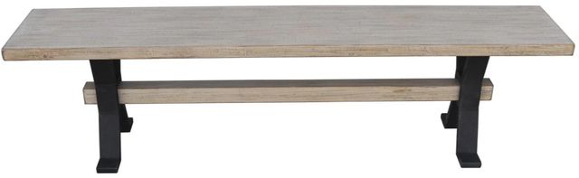 Nest Home Collections Missoula Antique Natural White Bench -2