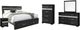 Signature Design by Ashley® Starberry 5-Piece Black King Storage Panel Bed Set-0